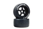 ARRMA ARA550084  dBoots Hoons 53/107 2.9 Pre-Mounted Belted Tires, Silver, 17mm Hex, 5-Spoke (2)