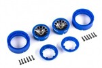 Traxxas 9781-BLKBL  Wheels, 1.0", Method Race Wheels® 105 Beadlock (satin black chrome with blue beadlock) (2)