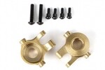 Traxxas 9737 Steering blocks, brass (7 grams each) (left & right)/ 2.5x12mm BCS (with threadlock) (2)/ 2x6mm SS (with threadlock) (4)