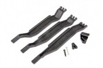 Traxxas 6726X  Battery hold-down (3)/ battery clip/ hold-down post/ screw pin/ pivot post screws
