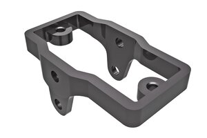 Traxxas 9739-GRAY Servo mount, 6061-T6 aluminum (dark titanium-anodized)