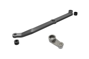 Traxxas 9748-GRAY    Steering link, 6061-T6 aluminum (dark titanium-anodized)/ servo horn, metal/ spacers (2)/ 3x6mm CCS (with threadlock) (1)/ 2.5x7mm SS (with threadlock) (1)