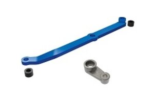 Traxxas 9748-BLUE  Steering link, 6061-T6 aluminum (blue-anodized)/ servo horn, metal/ spacers (2)/ 3x6mm CCS (with threadlock) (1)/ 2.5x7mm SS (with threadlock) (1)