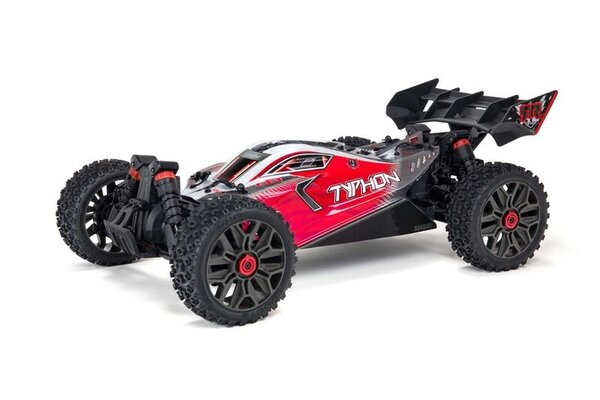ARRMA ARA4306V3  TYPHON 4X4 3S BLX Brushless 1/8th 4wd Buggy Red