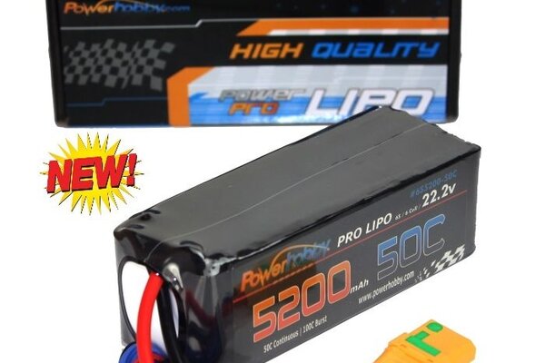 Powerhobby PHB6S520050CXT90  6S 22.2V 5200MAH 50C W XT90