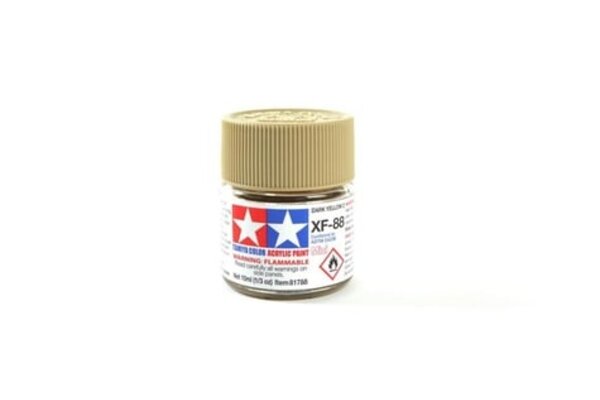 Tamiya TAM81788  Acrylic Mini XF-88 Dark Yellow Paint, 10ml Bottle