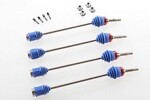 Traxxas 5451R Driveshafts, Revo®/ E-Revo® (first generation)/ T-Maxx®/ E-Maxx (steel constant-velocity) (assembled w/inner & outer dust boots) (for models w/ 6mm axles) (4)
