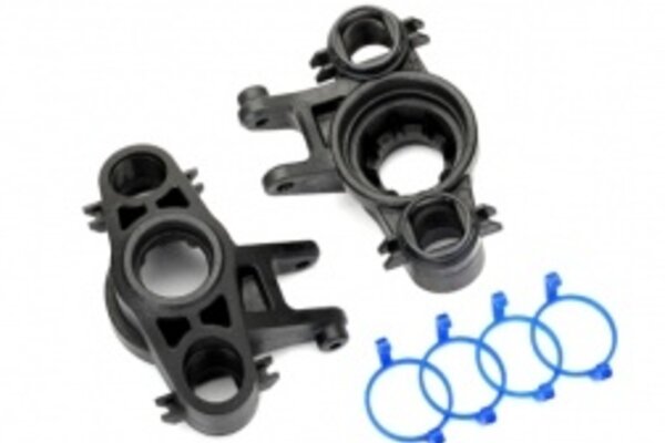 Traxxas 8635 Axle carriers, left & right (1 each) (use with 8x16mm & 17x26mm ball bearings)/ dust boot retainers (4)