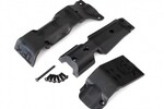 Traxxas 8637 Skid plate set, front/ skid plate, rear/ 3x10 BCS (6)/ 3x30 BCS (1) (fits #8629 & 8630 bulkheads)