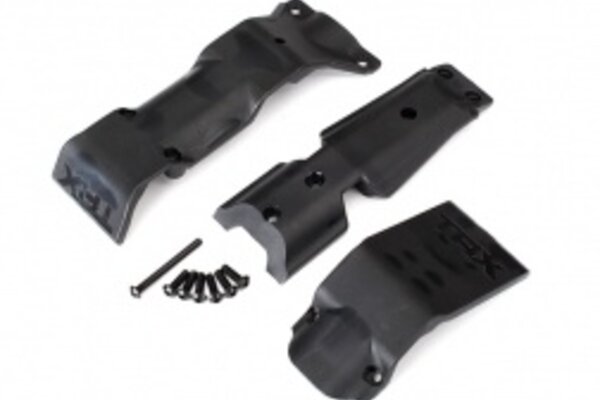 Traxxas 8637 Skid plate set, front/ skid plate, rear/ 3x10 BCS (6)/ 3x30 BCS (1) (fits #8629 & 8630 bulkheads)