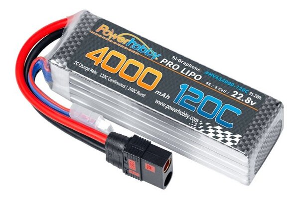 Powerhobby PHBHV6S4000MAH120CQS8    POWERHOBBY 6S 22.8V 4000MAH 120C GRAPHENE + HV LIPO BATTERY W QS8 PLUG SKIP TO THE END OF THE IMAGES GALLERY
