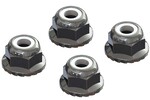 ARRMA AR708008  Flanged Nyloc Locknut 4mm Silver (4)