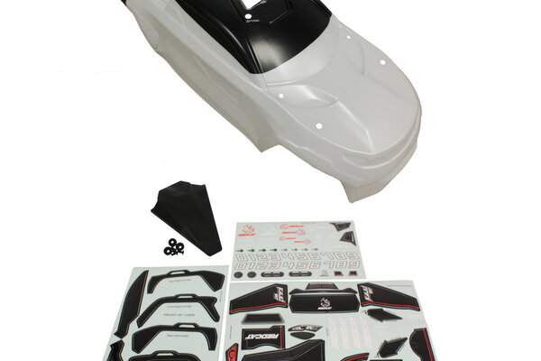 Redcat Racing RER14464  1/8th Truck Body W/ Roof Skid Kit(White)(1pc)