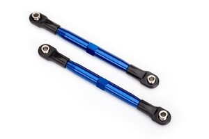 Traxxas 6742X Toe links (TUBES blue-anodized, 7075-T6 aluminum, stronger than titanium) (87mm) (2)/ rod ends (4)/ aluminum wrench (1)