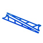 Traxxas 9462X Side plates, wheelie bar, blue (aluminum) (2)