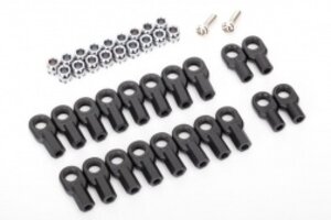 Traxxas 1942 Rod ends (16 long & 4 short)/ hollow ball connectors (18)/ ball screws (2)