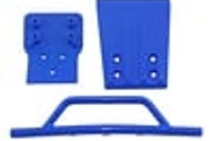 RPM R/C Products RPM80025  RPM Traxxas Slash 4x4 Front Bumper & Skid Plate (Blue)
