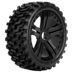 Powerhobby PHT2410CB  Powerhobby Armor 1/8 Buggy Belted All Terrain Mounted Tires 17MM Claw Wheels