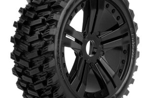 Powerhobby PHT2410CB  Powerhobby Armor 1/8 Buggy Belted All Terrain Mounted Tires 17MM Claw Wheels