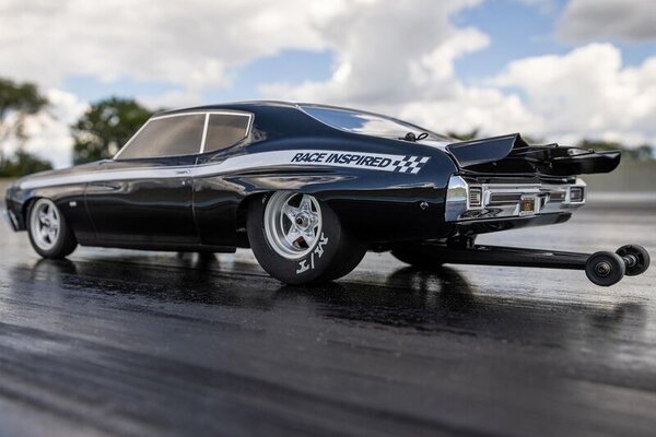 LOSI LOS01023T2  1/16 1970 Chevelle 2WD Mini No Prep Drag Car RTR, Black