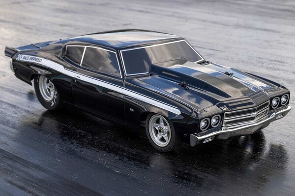 LOSI LOS01023T2  1/16 1970 Chevelle 2WD Mini No Prep Drag Car RTR, Black