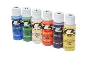 TLR (Team Losi Racing) TLR74020 SIL SHOCK OIL 6 PACK, 20-45WT, 195-610CST, 2OZ