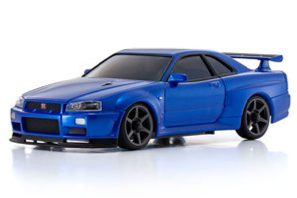 Kyosho KYO32629MB  MINI-Z AWD MA-020 Series Readyset Nissan Skyline GT-R V.spec II Nur (R34), Metallic Blue