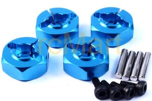 Yeah Racing YEA-WA-016BU  Yeah Racing Aluminum Clamping 12mm Hex (Blue) (4) (6mm)