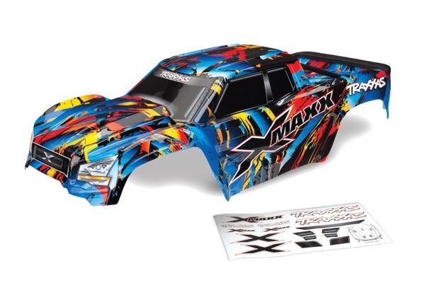 Traxxas 7711T Body, X-Maxx®, Rock n' Roll (painted, decals applied) (assembled with tailgate protector)