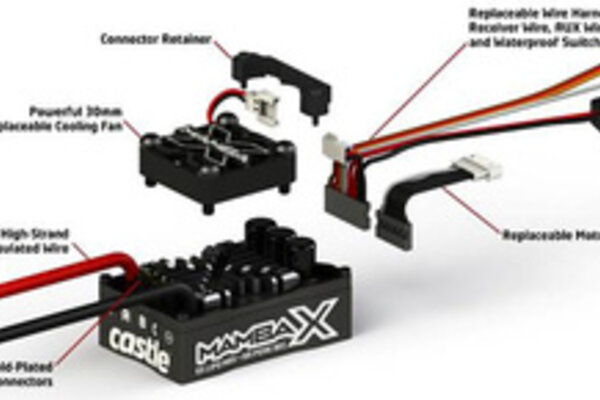 Castle Creations CSE010-0155-08  Mamba X & Sensored Motor Combo 25.2V WP ESC & 1406-1900KV