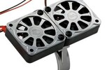 Powerhobby PHBPH1293GUN  1/8 Aluminum Heatsink 40mm Dual High Speed Cooling Fans with Cover, Gunmetal
