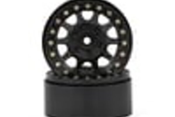 SSD RC SSD00003  SSD RC D Hole 1.9 Steel Beadlock Crawler Wheels (Black) (2)
