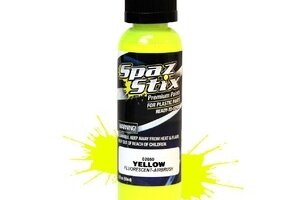 Spaz Stix SZX02050  Yellow Fluorescent Airbrush Ready Paint, 2oz Bottle