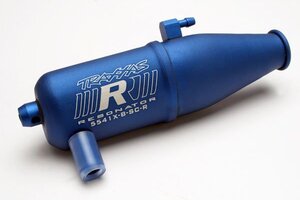 Traxxas 5541X Tuned pipe, Resonator, R.O.A.R. legal, blue-anodized (aluminum, single chamber) (fits Jato®, N. Rustler®, N. 4-Tec®, with TRX® Racing Engines)