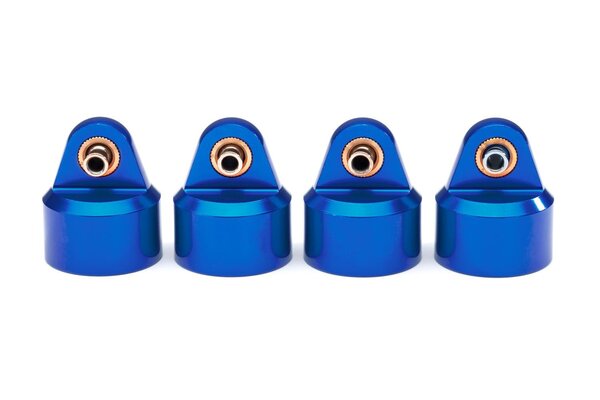 Traxxas 8964X Shock caps, aluminum (blue-anodized), GT-Maxx® shocks (4)