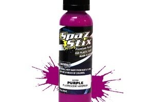 Spaz Stix SZX02350  Purple Fluorescent Airbrush Ready Paint, 2oz Bottle