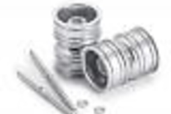 Powerhobby PHBSCX24772Silver Powerhobby 1/24 Axial SCX24 Aluminum Dually Wheels w/Driver Shaft