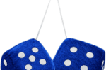 Exclusive RC ERC10-3077-DB   Hanging Dice (Deep Blue)