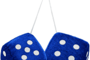 Exclusive RC ERC10-3077-DB   Hanging Dice (Deep Blue)