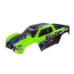 Traxxas 7811G Body, X-Maxx®, green (painted, decals applied) (assembled with front & rear body mounts, roof skid plate, rear body support, and tailgate protector)
