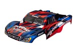 Traxxas 5851R  Body, Slash® 2WD (also fits Slash® VXL & Slash® 4X4), red & blue (painted, decals applied)