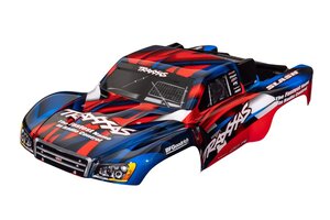 Traxxas 5851R  Body, Slash® 2WD (also fits Slash® VXL & Slash® 4X4), red & blue (painted, decals applied)