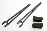 Traxxas 3927 Hold downs, battery, left & right (2)/ foam spacers (2) (fits standard battery packs)