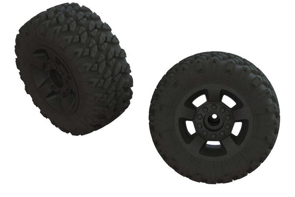 ARRMA ARA550052  ARRMA Dboots 'Ragnarok Mt' Tire Set Glued Black (2) 1:10