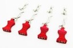 Hot Racing HRAAC03EZ02  Hot Racing 1/10 Aluminum EZ Pulls w/Body Clips (Red) (4)