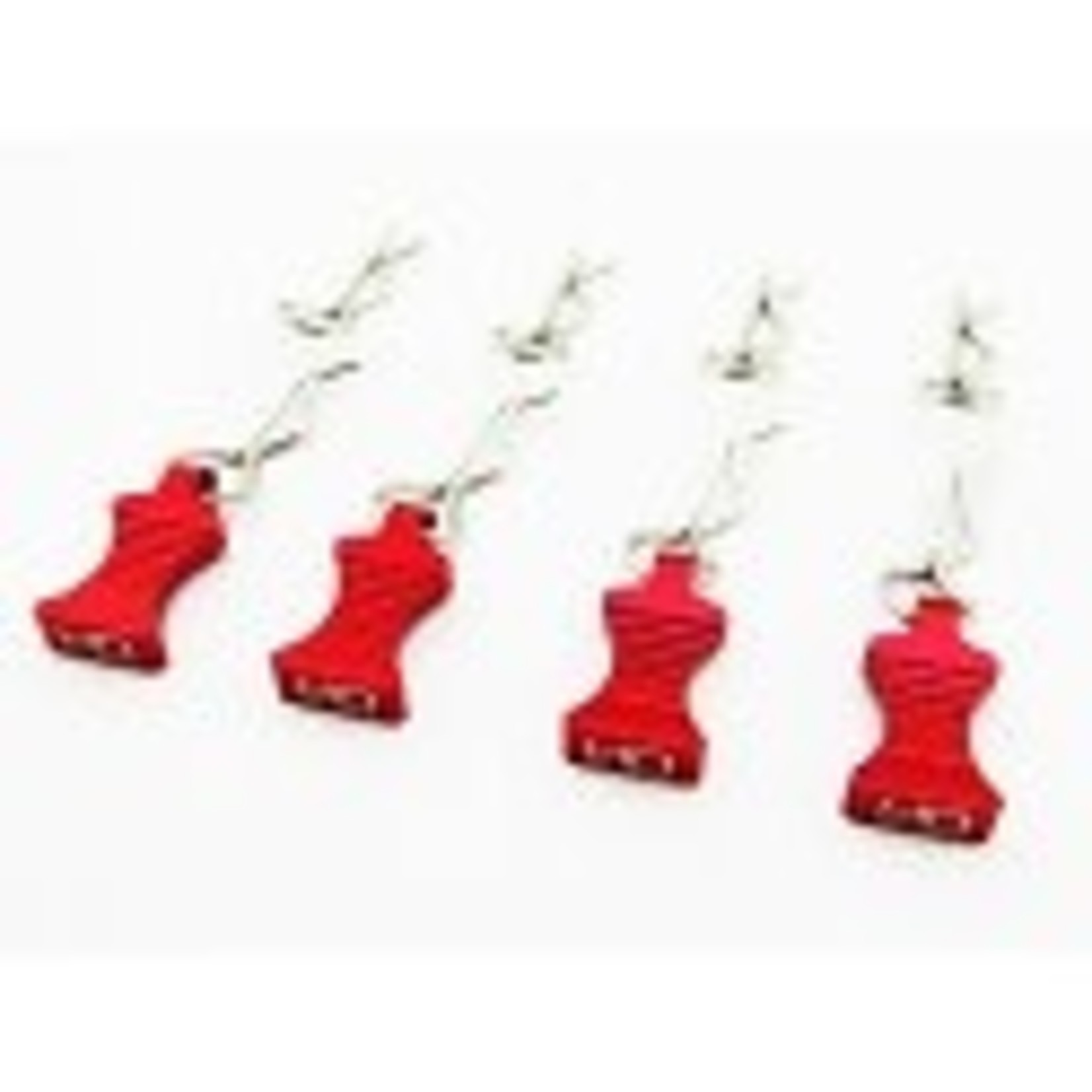 Hot Racing HRAAC03EZ02  Hot Racing 1/10 Aluminum EZ Pulls w/Body Clips (Red) (4)