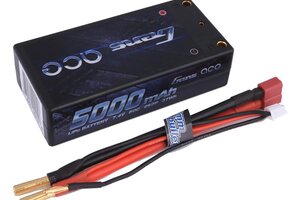 Gens ACE GEA5K2S60D29  Gens Ace 2s LiPo Battery 60C w/4mm Bullets & T-Style Adapter (7.4V/5000mAh)