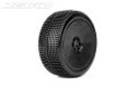 Jetko Tires JKO1001DBMSG  Sting 1/8 Buggy Tires Mounted on Black Dish Rims, Medium