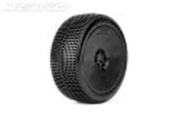 Jetko Tires JKO1001DBMSG  Sting 1/8 Buggy Tires Mounted on Black Dish Rims, Medium