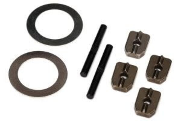Traxxas 7783X Spider gear shaft (2)/ spacers (4)/16x23.5x.5 stainless washer (2) (for #7781X aluminum differential carrier)